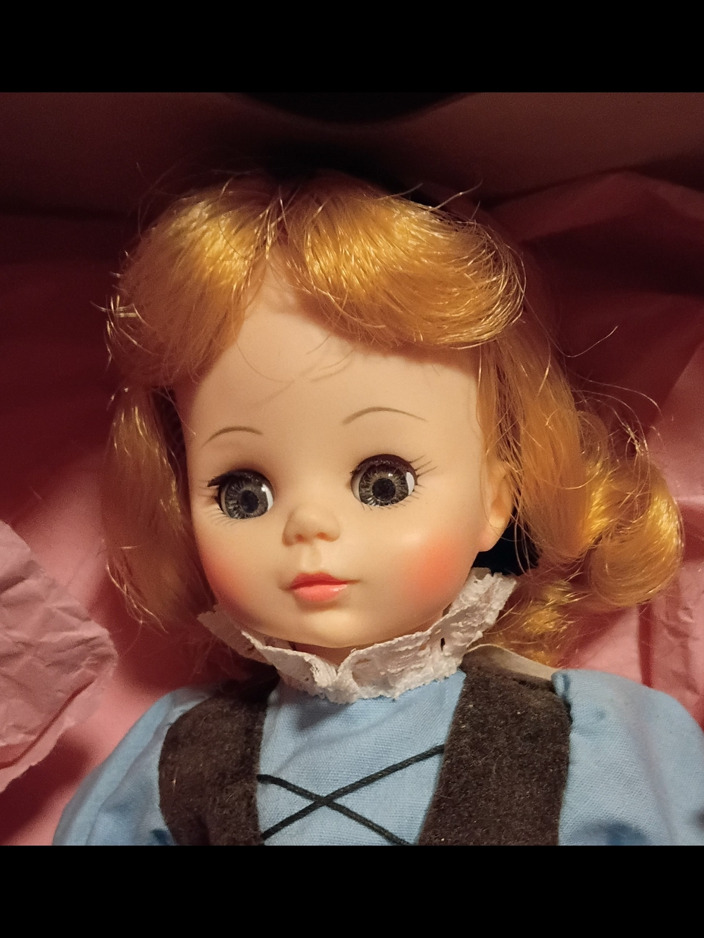 Madame Alexander Goldilocks Doll in Blue Dress with Brown Pinafore
